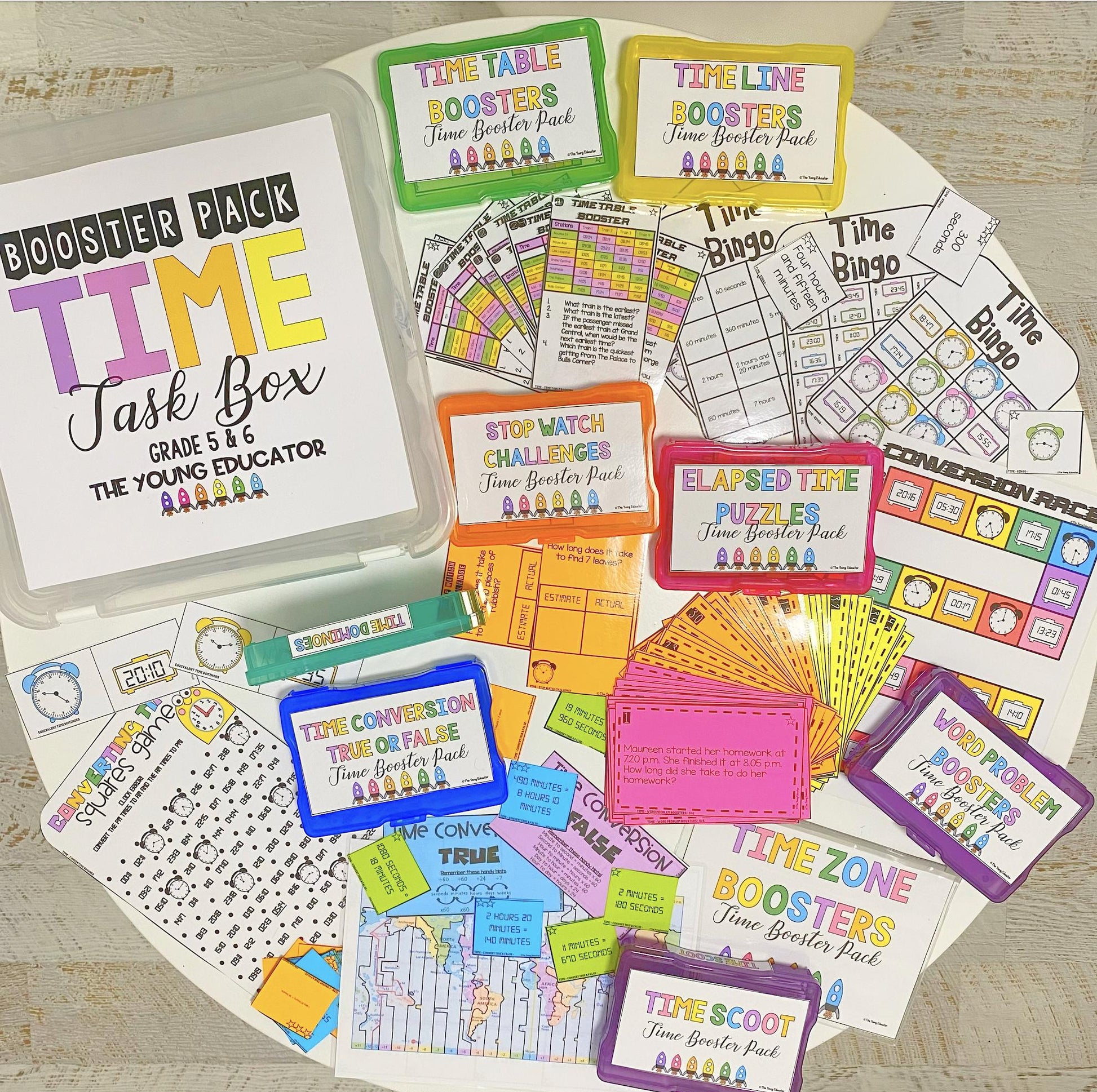 Engaging Time Booster Pack Grade 5 & 6 for mastering time concepts.