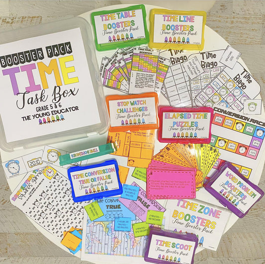 Engaging Time Booster Pack Grade 5 & 6 for mastering time concepts.