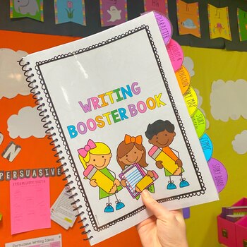 Writing Booster Book with over 100 differentiated writing templates for imaginative, informative, and persuasive writing.
